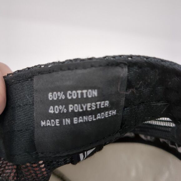 Fly Racing Snapback Mesh Back Trucker Hat Black One Size Solid Yupoong - Picture 9 of 9